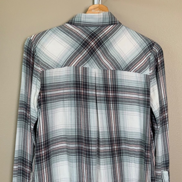 MUDD Plaid Flannel Button Down Shirt - Picture 10 of 16